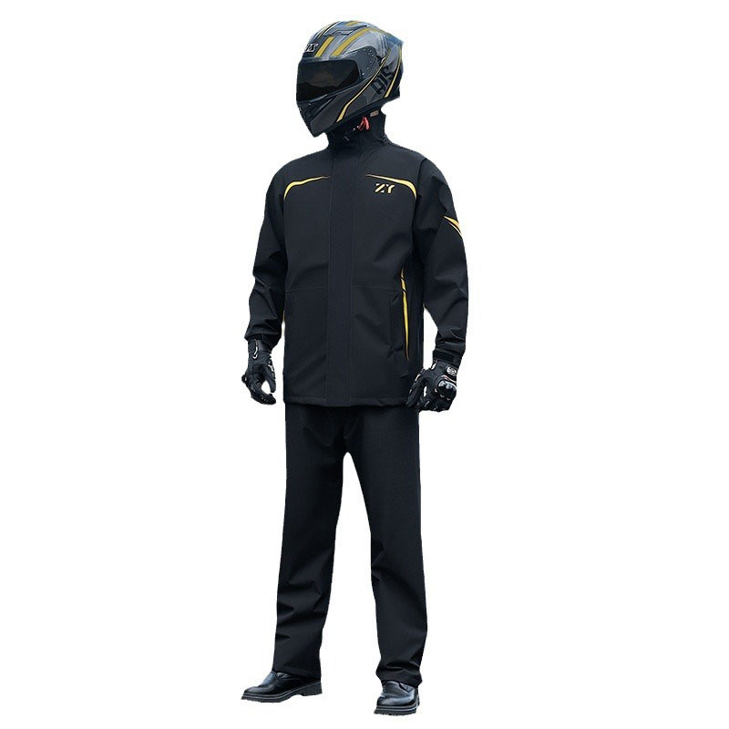 Cycling Gear In Rain - Ensemble imperméable et pantalon de moto
