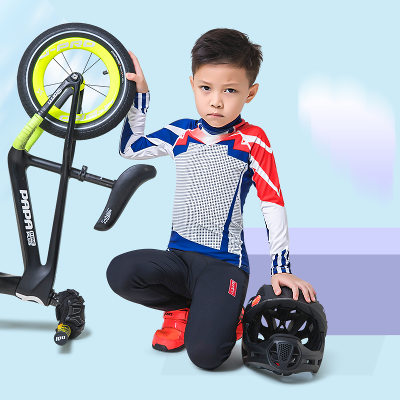 Cycling Protective Gear Kids - Ensemble de maillot de cyclisme à