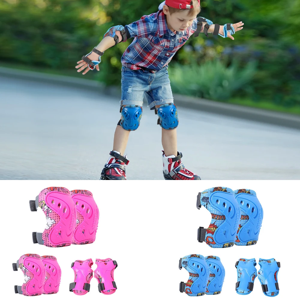Cycling Protective Gear Kids - Ensemble de genouillères et coudières pour