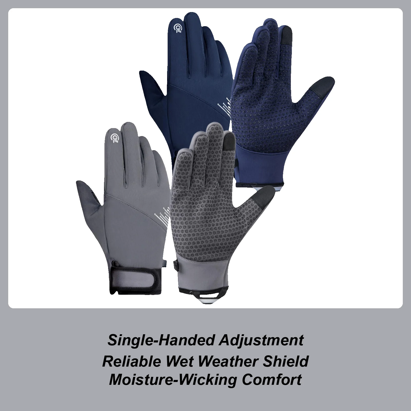 Cycling Gear For Cold Weather - Gants d'hiver coupe-vent, compatibles écran tactile,